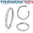 usgsh44 titanium g23 hinged segment ring 16g cz pyramid