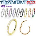 usgshss10 titanium hinged segment ring 20g outward cnc cz