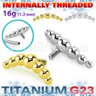ush2in titanium g23 seven bead balls curved shape top