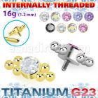 ushz21in titanium g23 top six balls cluster bezel cz