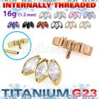 ushz23in titanium g23 top three prong marquise cz