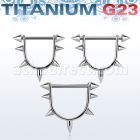 usnpa barbell pezon titanio g23 conos 4mm estribo pezon acero 316l pinchos mayorista