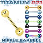 utbbnpg barbell pezon titanio g23 anodizado bolas 5mm distribuidor mayorista