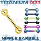 utbbnps barbell pezon titanio anodizado bola