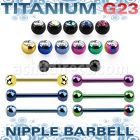 utnpjb5 barbell pezon titanio g23 anodizado bolas joya bisel 5mm distribuidor