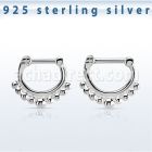vsepn16 septum clicker plata 925 barra cierre acero 316l decorado bolas grandes barra 14 516 6mm 8mm al por mayor