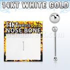wnbb1 piercing nariz hueso oro blanco 14 kts 0 6mm bola oro blanco 1 5mm al por mayor