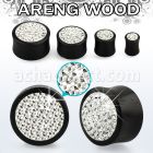 wpmfr dilatacion plug doble flare madera areng multi cristal claros ferido . venta