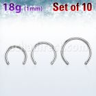 xcb18g pack 10 barras barbell circular acero quirurgico rosca 1mm al por mayor