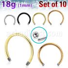 xcb18g pack 10 barras barbell circular acero quirurgico rosca 1mm al por mayor