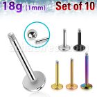 xlb18g set 10 barras labret acero quirurgico rosca 1mm al por mayor