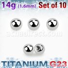 xubal3g pack 10 bolas titanio g23 brillo espejo 3mm rosca distribuidor