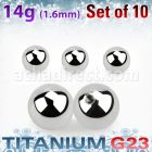 xubal8 pack 10 bolas titanio g23 brillo espejo 8mm rosca al por mayor