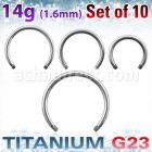xucb14g pack 10 barras barbell circular titanio g23 brillo espejo distribuidor