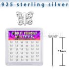yxbutc36 silver bend it yourself nose studs 22g butterfly 36