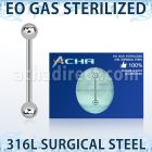 zbbs piercing esterilizado barbell lengua acero 316l bolas 5mm venta