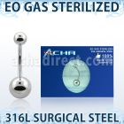 zbng piercing esterilizado piercing ombligo acero 316l bolas acero liso 5mm 8mm al por mayor
