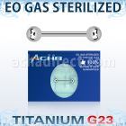 zubbnpg piercing esterilizado barbell pezon titanio g23 bolas 5mm al por mayor