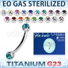 zubne2c eo gas sterilized piercing titanium g23 eyebrow banana 3mm balls