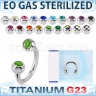 zucbe2c sterilized titanium g23 circular barbell jewel balls