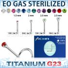 zunsc piercing esterilizado piercing nariz l titanio g23 1mm cristal redondo bisel 1 5mm distribuidor mayorista