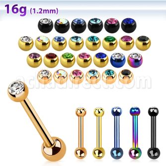 bbert57 anodized steel tragus barbell w a 2.5mm jewel ball