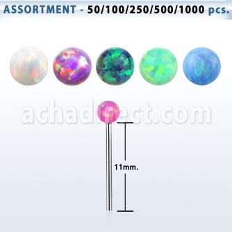 blk603 bulk of silver bend it nose studs w ball shaped pal