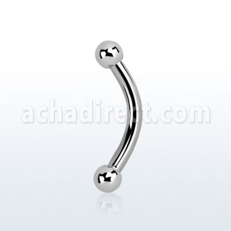 bnb3 surgical steel banana with two 3mm balls