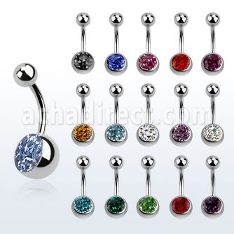 bnmtj30 steel belly banana w 8mm steel ball w ferido crystals