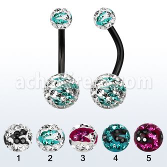 bnt2frgc anodized belly banana w 5 8mm multi crystal zebra ball