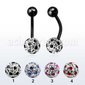 bntfr8a anodized 316l steel belly banana w dotted ferido ball