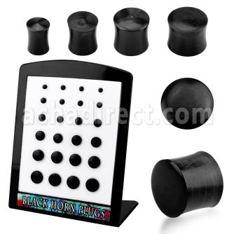 brpwk display with 24 pcs of horn double flared black plug