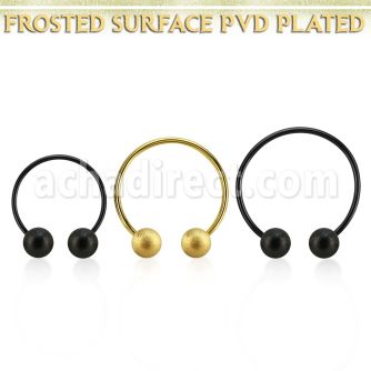 cbmtfo8l xxl anodized steel cbr, 14g w 8mm frosted steel balls