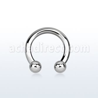 cbr8 316l steel 3mm circular barbell with internal 6mm ball