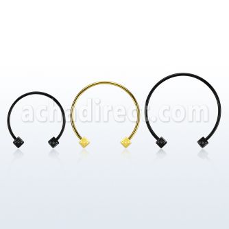 cbstdi3l xxl anodized steel circular barbell, 16g w 3mm dices