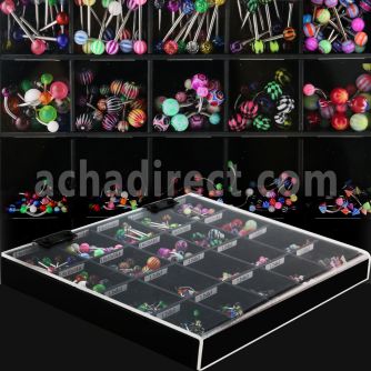 dmbj22 various 316l banana barbell labret with ball cone