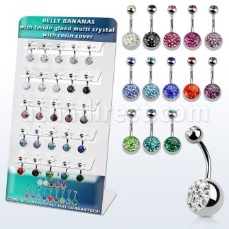 dmix10 display w belly banana w multi crystal ferido 5 10mm ball