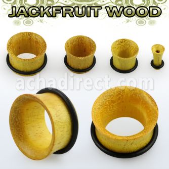dpjfr jackfruit wood single flare flesh tunnel with o ring