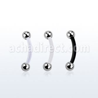 fbneb bioflex eyebrow banana w 3mm steel balls