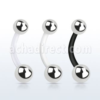 fbns bioflex belly banana, 14g (1.6mm) with 5 6mm steel ball
