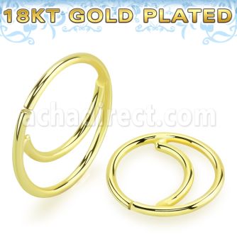 gpsea20 18k gold plated silver seamless nose ring moon
