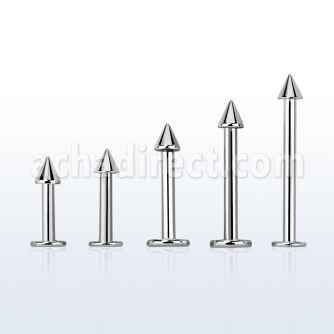 lbcn3g surgical steel labret with 3mm cone length 6mm 12mm