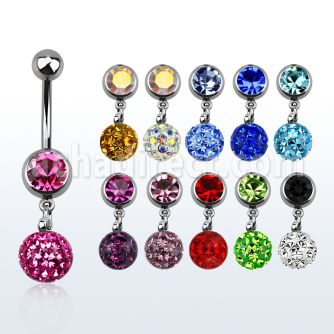 mcd626 316l steel belly banana w ferido crystal ball