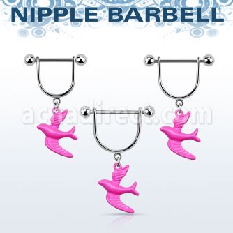 snpod8 316l steel nipple stirrup w painted dove