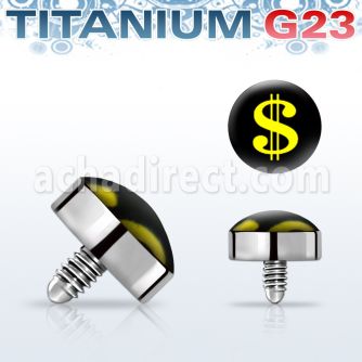 talg6 titanium g23 dermal top with dollar sign for base plate