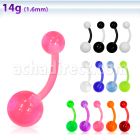 abnuv flexible acrylic belly banana with 5mm 8mm uv ball