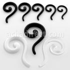 acqu acrylic flared plug with striped marble design