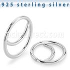 agsea18 925 sterling silver seamless nose ring moon