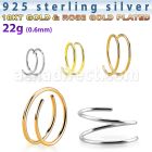 agspr22 sterling silver spiral nose ring, 22g (0.6mm)