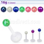 albabb3 bio  flex labret w 3mm ab coated acrylic ball